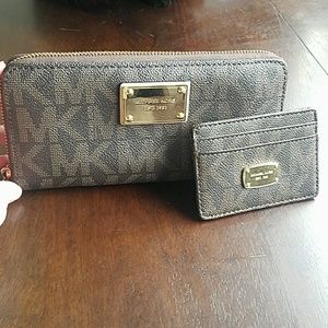 MK jetset Wallet and Card Holder set